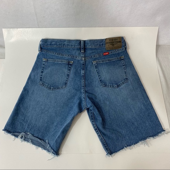 Wrangler High Waist Cut Off Shorts Frayed Shorts regular womens summer s… - Picture 2 of 8